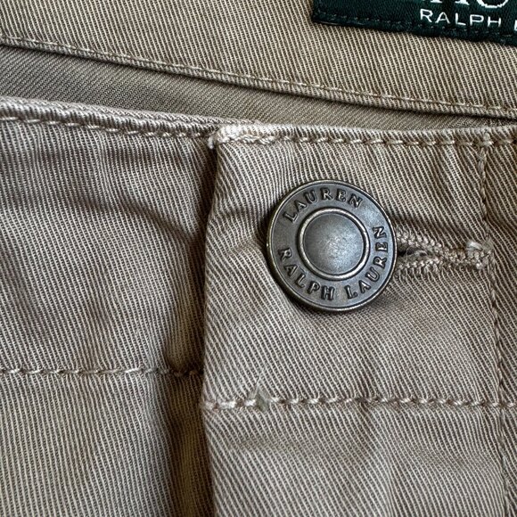 Lauren Ralph Lauren Cargo Jogger Pants Tan Elastic Cuff 4 Pockets Women's Size 6 - Picture 10 of 12